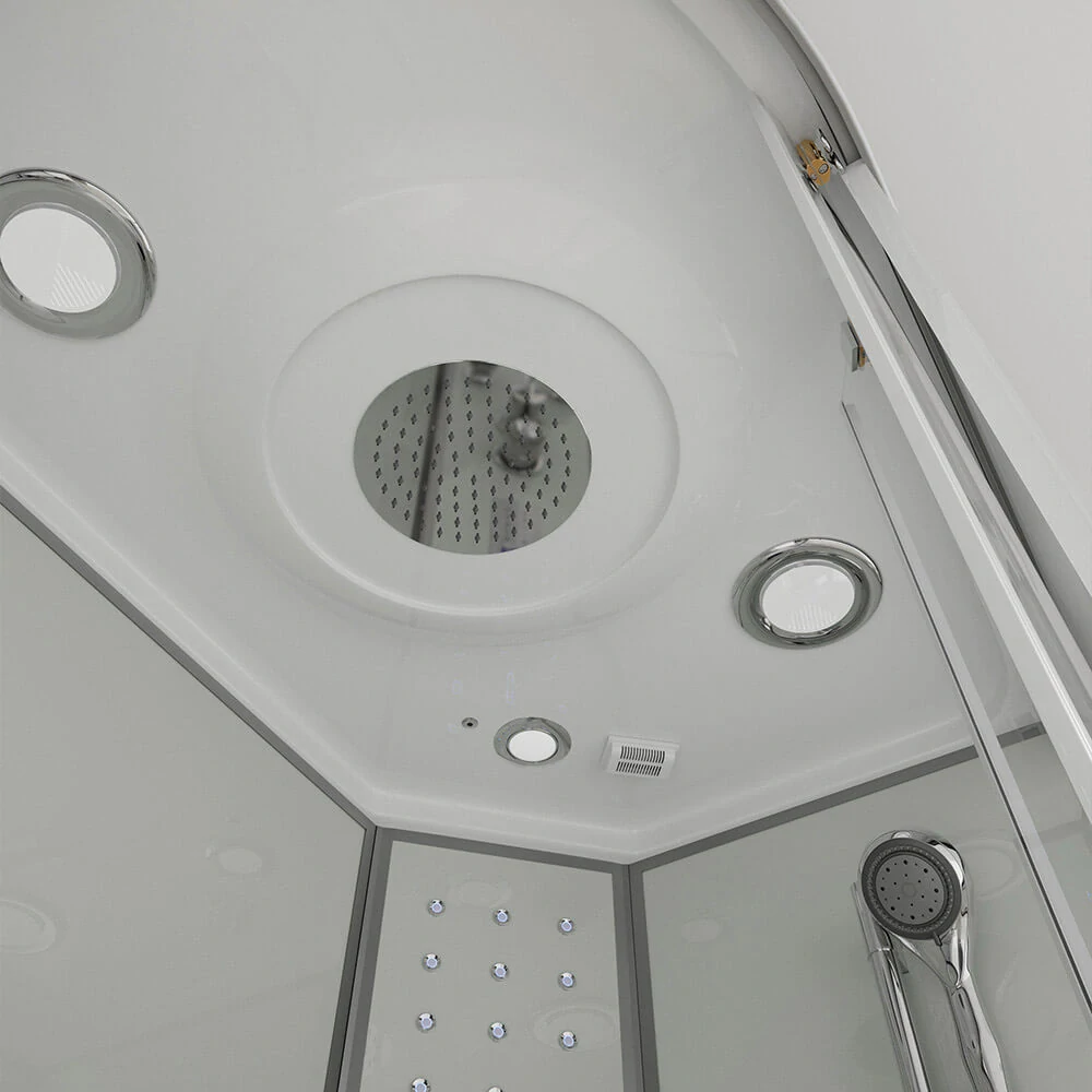 Masážní box s párou Bílá Perla 120X80 - levé provedení