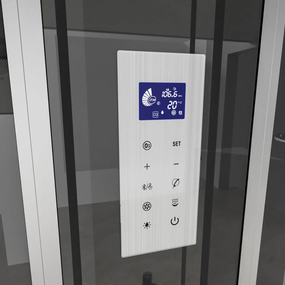 Parní box s vířivkou a saunou 4v1 - 170x90cm černá, levé provedení