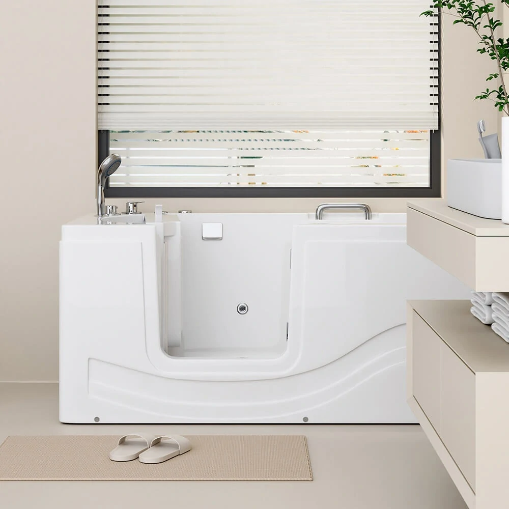 Sedací masážní vířivá vana Vital M - 153x76 cm, levé provedení