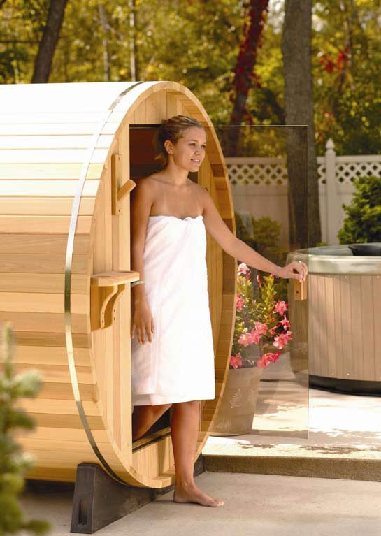 Sauna Barel, vnitřní a venkovní pro 4