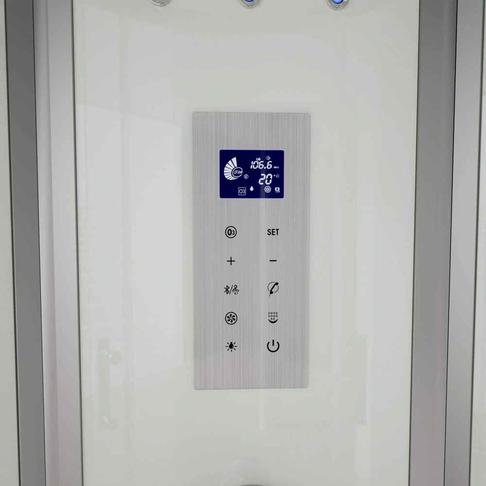 Masážní box s párou Bílá Perla 90x90