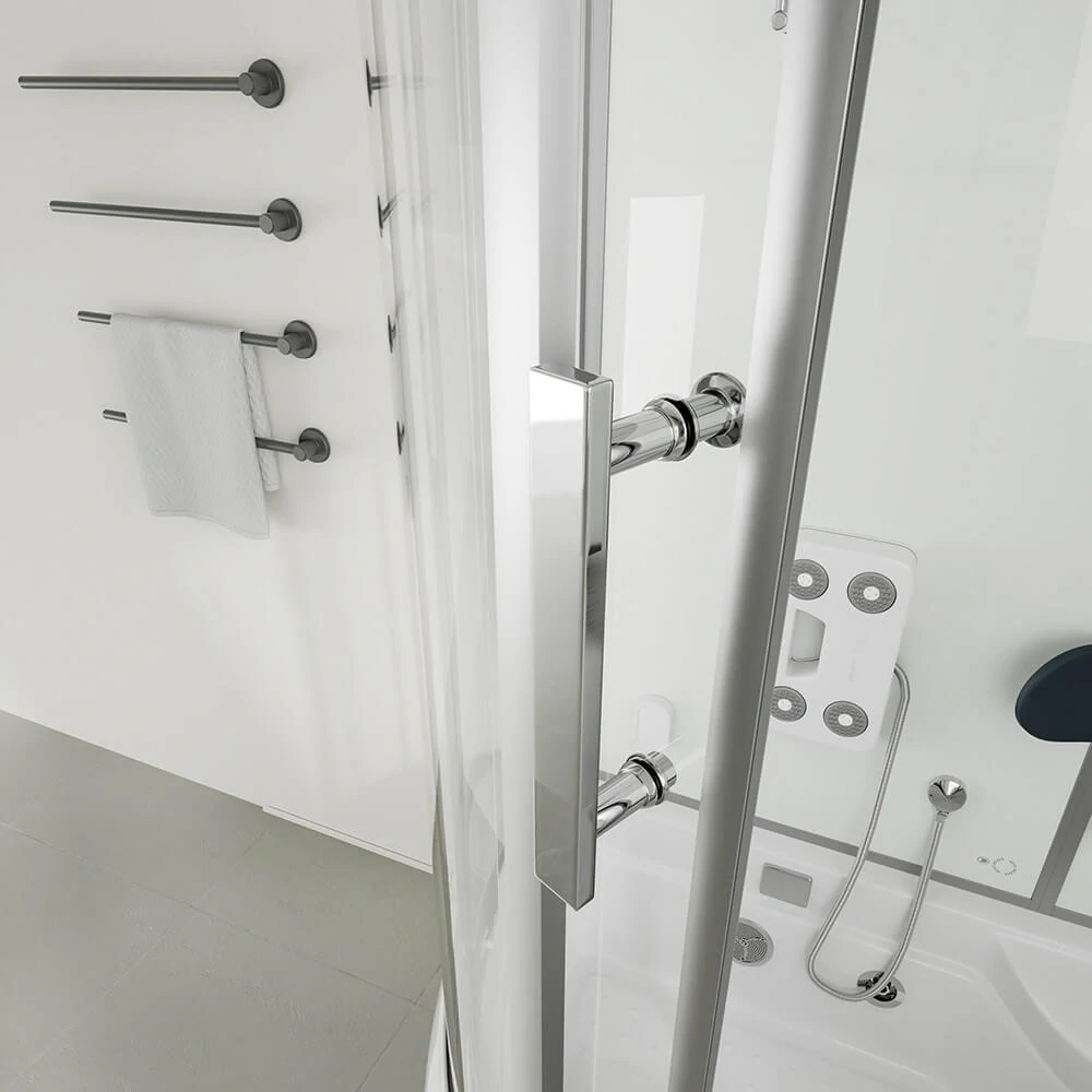 Parní box s vířivkou a saunou 4v1 - 170x90cm bílá, levé provedení