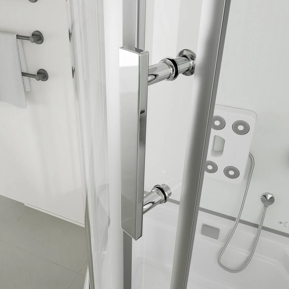 Masážní box s vanou 2v1 - 170x90cm bílá, levé provedení