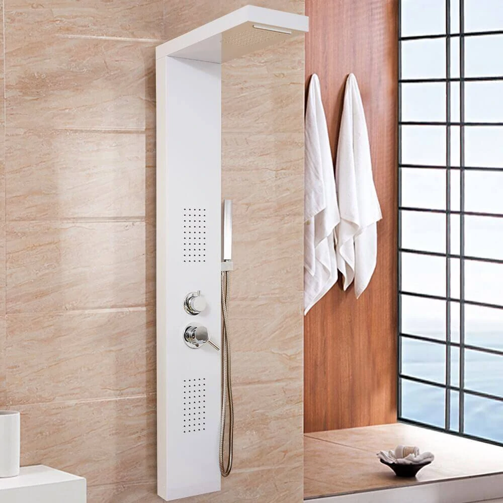 Sprchový panel Cascata, bílý