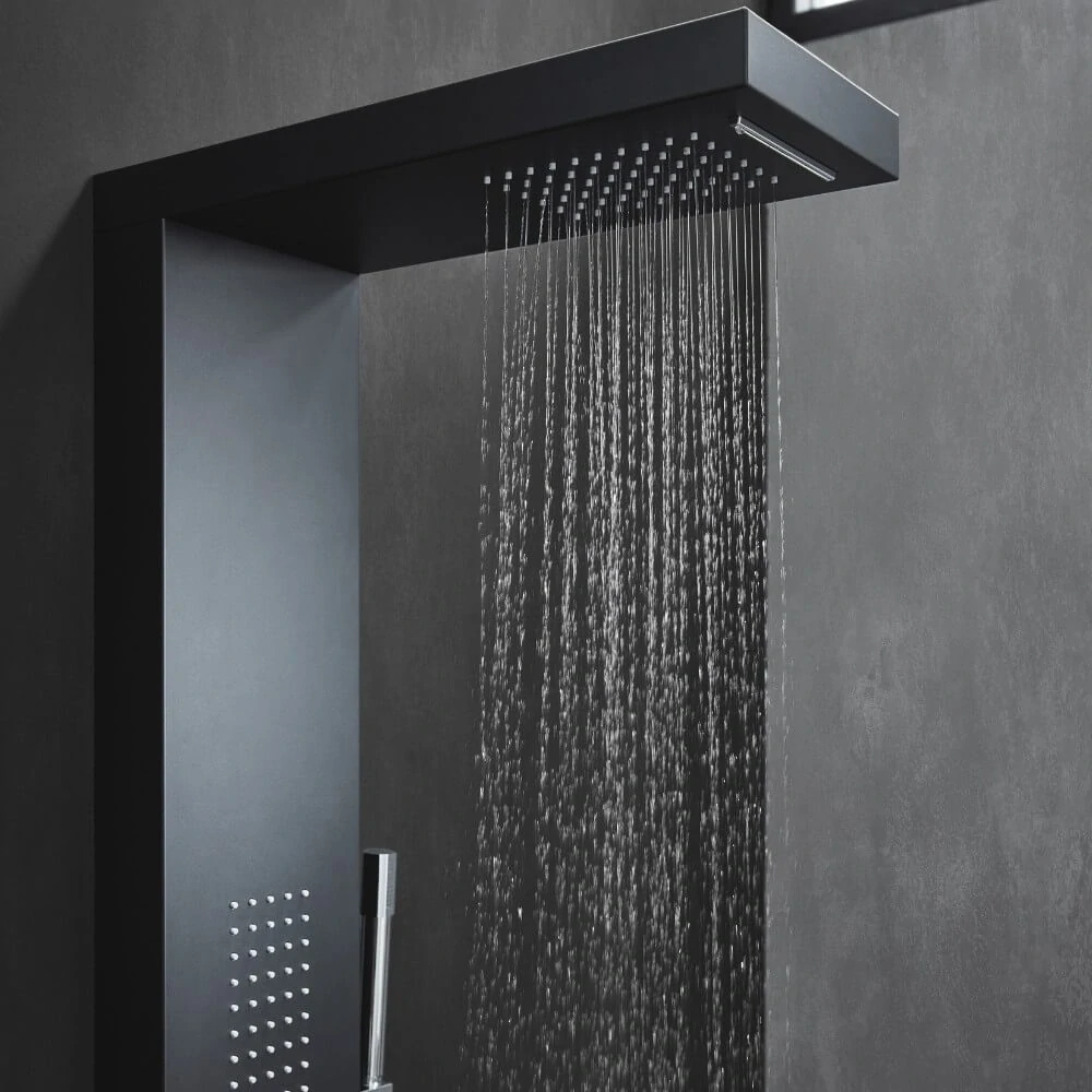 Sprchový panel Cascata, černý
