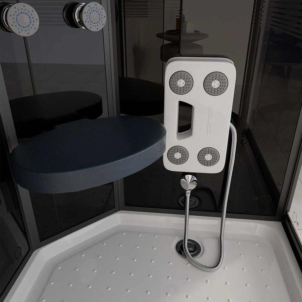 Masážní box Černá Perla 120X80 - levé provedení