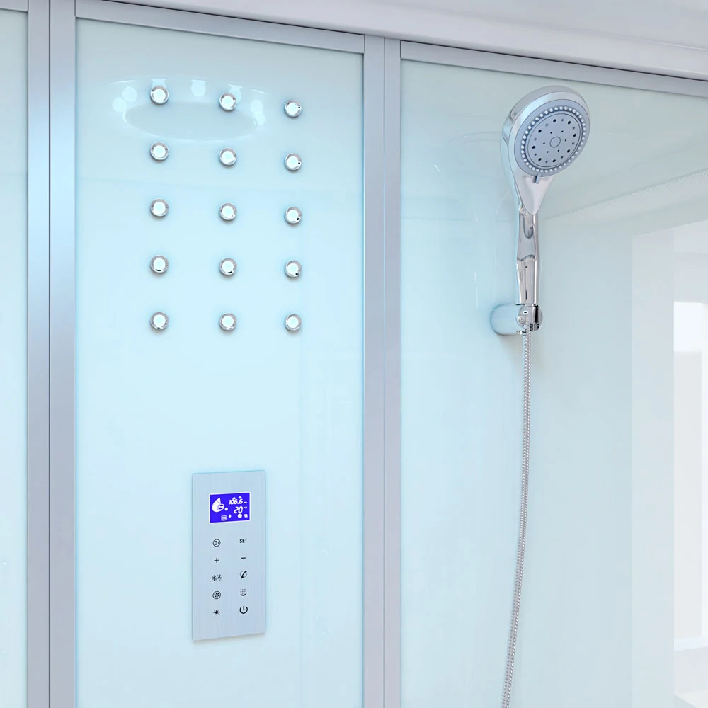 Parní box s vířivkou Diamant XL bílý - 190x100cm