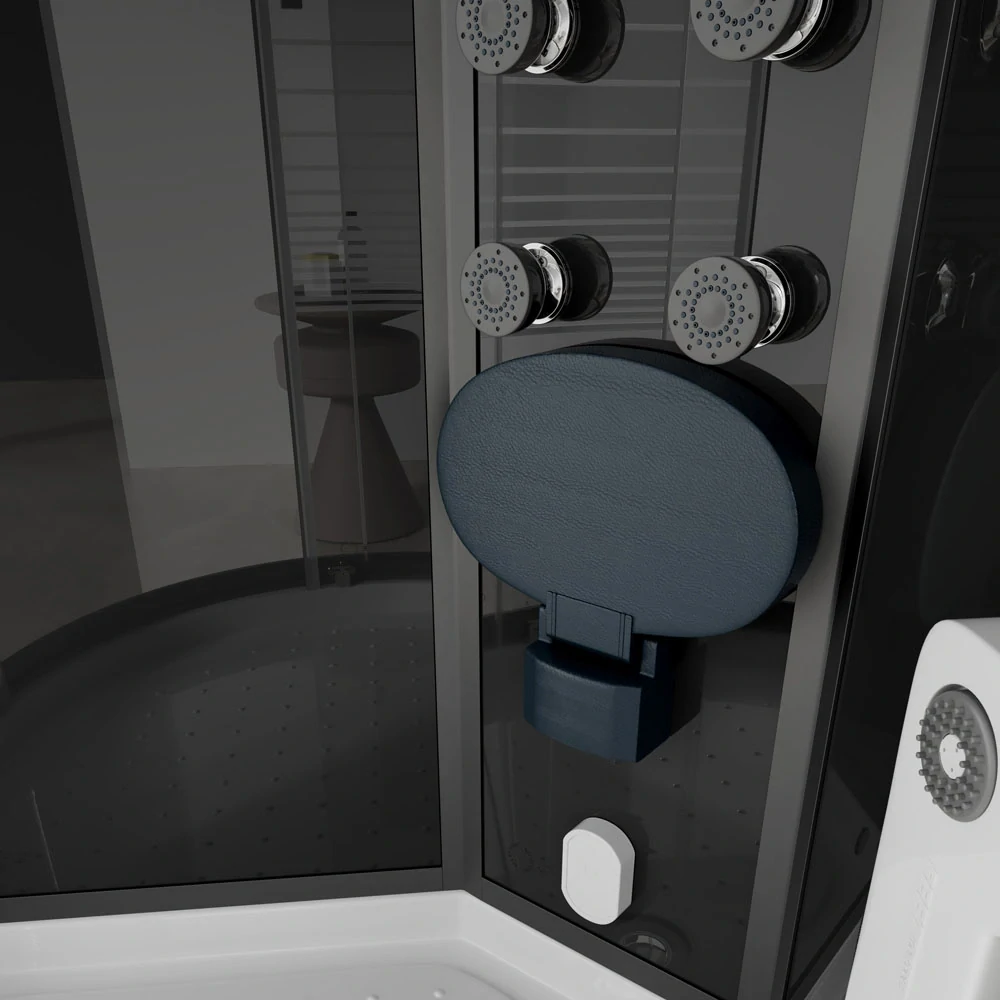 Masážní box s párou Černá Perla 90x90