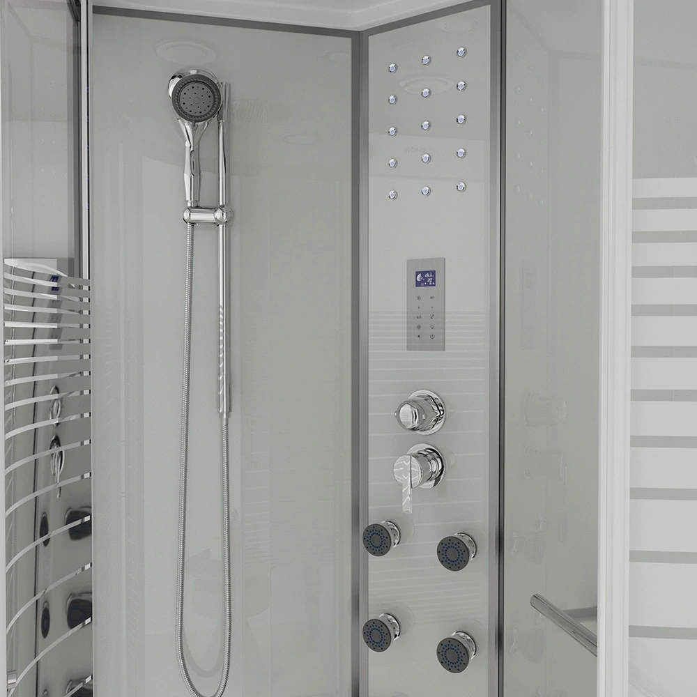 Masážní box s párou Bílá Perla 120X80 - pravé provedení
