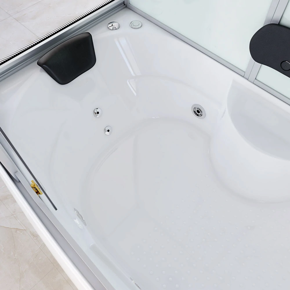 Parní box s vířivkou Diamant XL bílý - 190x100cm