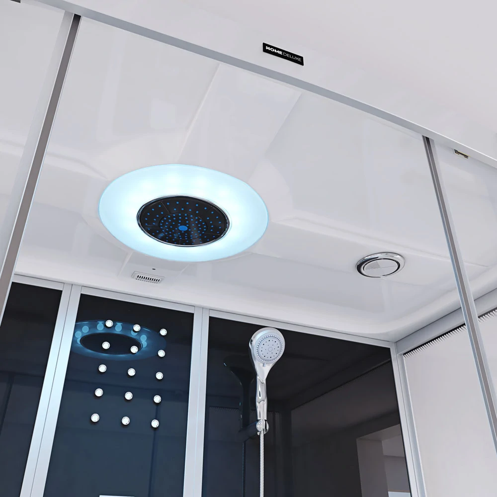 Parní box s vířivkou Diamant XL černý - 190x100cm