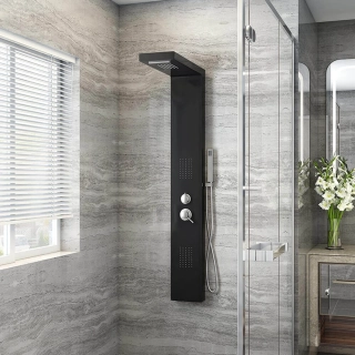 Sprchový panel Cascata, černý